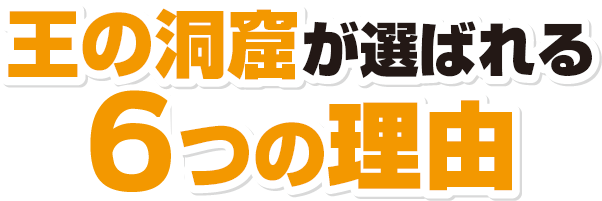 王の洞窟が選ばれる6つの理由